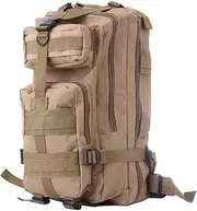 Mikinona Backpack Small Rucksack Camouflage Hiking Bag for Outdoor Adventures Camping Trekking and Travel Khaki