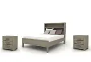 KENDALL (AUSSIE MADE) KING 3 PIECE (BEDSIDE) BEDROOM SUITE (BOOKCASE BED) - ASSO