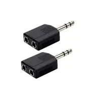 1/4 Audio Splitter TRS Stereo Plug Interconnect Audio One Male 6.35mm(1/4 inc...