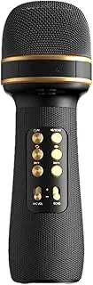 Générique Portable Handheld Mic Speaker, Wireless Microphone Singing, 1.96 x 7.87 inches, ABS Material Design with LED Lights, for Birthday, Wedding, Christmas