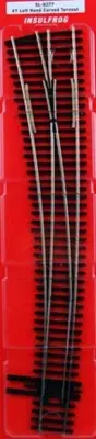 PECO HO Scale ~ SL-8377 ~ New ~ Code 83 ~ #7 Curved Left Hand Insulfrog Turnout