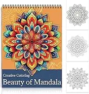 Adult Coloring Book Spiral Bound Page One Sided Design Rule Mandala 3-30 Pages