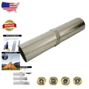 Durable Ultralight Titanium Flue Pipe - 9.8ft Rollable Design for Camping Stoves