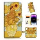 ( For iPhone 16 Plus ) Wallet Flip Case Cover PH26758 Van Gogh Sunflower
