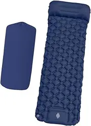 TENOL Camping Sleeping Pad Inflatable Sleeping Mat with Storage Bag Compact Comfortable Sleeping Mattress Built in Pump for Travel