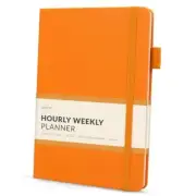 Hourly Weekly Planner – Undated Agenda & Daily A5 (5.8'' x 8.3'') Amber Yellow