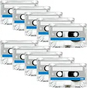 Sporgo Pack of 10 Audio Cassettes Empty 60 Minutes Low Noise Audio Cassettes Low Noise High Performance Music Cassettes Empty for Lectures Seminars Everyday Recording