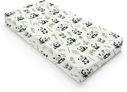 Watercolor Panda Green Leaves Baby Changing Pad Cover Sheets for Boy Girl 32''x16'' Cute Bear Unisex Fitted Diaper Changing Table Sheets Animal Comfort Soft Breathable Baby Changing Table Mats