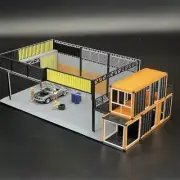 1/64 Scale Model Car Repair Garage Dioramas Miniature Collection Scene Layout