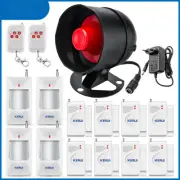 Security Alarm System 110dB Loud Indoor/Outdoor Weatherproof Siren Horn Wireless