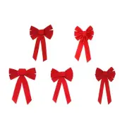 Red Bow Christmas Bows Hanging Holiday Xmas Bows for Christmas Wreaths