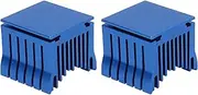 3D Printer Heatsink, Aluminium Heatsink Cooler Adjustable Multi Compatible Mini for Stepper Motor for Hosts for CPU(Blue)