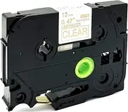 NEOUZA Compatible for Brother P-Touch Laminated Tze Tz Label Tape Cartridge 12Mmx8M (Tz-134 Tze-134 Gold On Clear)
