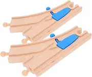 Tank Engine Wooden Train Tracks Expand Your Railway with Wooden Track Intersections Set of 2
