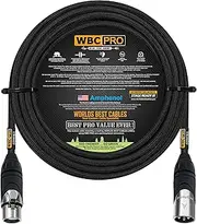 5 Meter - WBC-PRO-Quad Ultra-Silent Ultra-Flexible Balanced Star-Quad Cable with Amphenol Male & Female XLR Plugs & Black Tweed Jacket