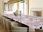 24"x36" Rectangle Rose Quartz Dining Table Random Stone Console Bar Furniture