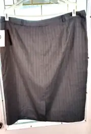 Jaclyn Smith pinstriped gray skirt size16 NWT