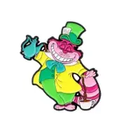 ALICE IN WONDERLAND - CHESHIRE CAT WEARING MAD HATTER'S HAT - ENAMEL PIN