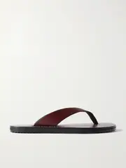 [A Emery] A Emery - Flora Leather Flip Flops - Merlot - IT36 IT 36 Burgundy