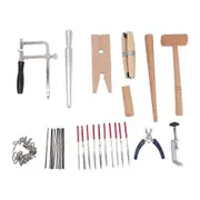 Jewelry Making Tools Jeweler Saw Frame Blade Wire Cutter Needle File Ring Mandrel Jewelry Tool Set for Jewelry Making As Shown