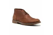 Mens Hush Puppies Terminal Wide Mahogany Rub Leather Work Lace Up Boots