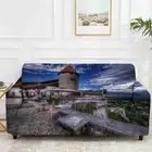 Rose Eager Line Sky Stretch Sofa Cover Lounge Couch Slipcover Recliner Protector