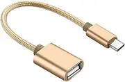 FELTECHELECTR Type C to USB Adapter Cable Durable Connector Fast Data Transfer for Smartphones Laptops Tablets OTG Compatible Gold Connection Cable