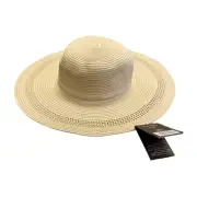 Free Authority Outdoors Woven Sun Hat, UPF 50+, 16" One Size (Floppy Tan)