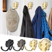 Coat Hooks Wall Hooks Heavy Duty Black Metal Hooks Wall Mounted Double Robe