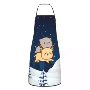 Funny Cooking Master Apron Men Women Unisex Kitchen Chef Mochi Cat Tablier N