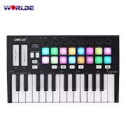 WORLDE Orca mini25 Portable 25-Key USB MIDI Keyboard Controller with 16 RGB