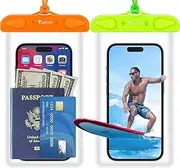 [Teskyer] Waterproof Phone Pouch, 2 Pack Universal Waterproof Phone Case Dry Bag Compatible for iPhone 14 13 12 11 Pro Max XS Plus Samsung Galaxy S22, Underwater Phone Protector for Vacation