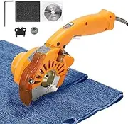 Fabric Rotary Cutter, Electric Fabric Scissors, 35-45mm / 1.37-1.77" Cutting Thickness, Multi-Layer Round Knife Cutting Machine, for Cloth Leather Silk Cotton and Synthetic Fiber