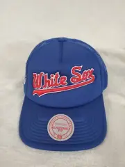 MLB CHICAGO WHITE SOX MITCHELL & NESS MENS TRUCKER SNAPBACK HAT BLUE NEW