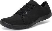 [WHITIN] Women's Transitional Barefoot Shoe for Beginners, Lifestyle Inspired, Minimalist, W71v5 | Black, 9