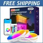 200ft Waterproof Bluetooth LED Strip Lights – Color Changing Outdoor Decor