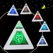 Digital Wake Up Alarm Clock LED Thermometer Night Light for Kids Bedroom Student