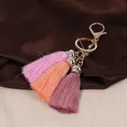 Sexy Sparkles Key Chains Key Rings Lobster Clasp With Multi color Rayon Tassel
