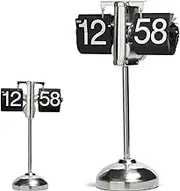 Flipping Clock Flip Down Clock - Height Adjustable Standing Clock Flip Clock Retro Cool Clock Digital Flip Desk Clock Mechanical Clock,Battery Powered Clock for Home Office Décor(13.77"-25.59")