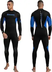 GoldFin Full Wetsuits 3mm Neoprene Wetsuit, Back Zip Long Sleeve for Diving Surfing Snorkeling-One Piece Wet Suit for Men Women