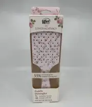 LoveShackFancy x Wet Brush Paddle Detangler Hair Brush English Ivy Pink IN HAND