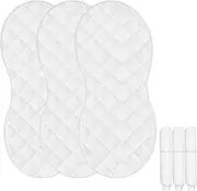 SUNTUE Changing Pad Liner,Peanut Shape Changing Pads,Thicker,Non-Slip,Waterproof and Washable Chaning Pads -White 3 Pack