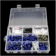Motorcycle Fairing Bolt Kit Motorcycle Fairing Bolts Screws Fastener Spring Bolt Kit for K&awasaki for Vulcan for VN800 900 400 500 1500 1600 1700 for ZX10R(Blue)