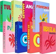 8 Pack Coffee Table Books Decor | Beautiful Decorative Books for Home | Vintage Style Book Set | Perfect for Styling Shelves & Coffee Tables Set