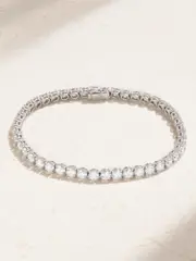 [De Beers] De Beers - Diamond Lines Db Classic 18-karat White Gold Diamond Tennis Bracelet - 18 18 Gold