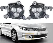 LED Fog Lights Assembly Fog Lamp Driving Car Front Bumper headlights Grille Signal Lamp Compatible for Kia K5 for 2015-2018(Color:2.0L Only 1 Right)