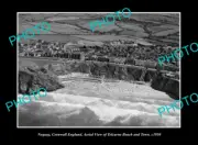 OLD LARGE HISTORIC PHOTO NEQUAY CORNWALL ENGLAND VIEW OF THE TOWN c1950 1