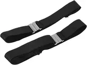 [TOGEVAL] 2pcs Garters Belt Sock Fixed Strap Unisex Sock Stay Sock Keeper Adjustable Sock Stay Women Sock Belts High Elasticity Women's Polyester Sock Rack Black