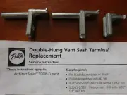 PELLA Double Hung Vent Sash Terminal Replacement hardwre Architect Series 3/2005