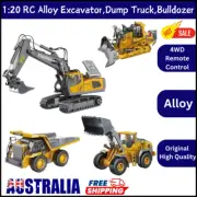 1:20 RC Alloy Excavator Remote Control Electric Car Toys Dump Truck Bulldozer